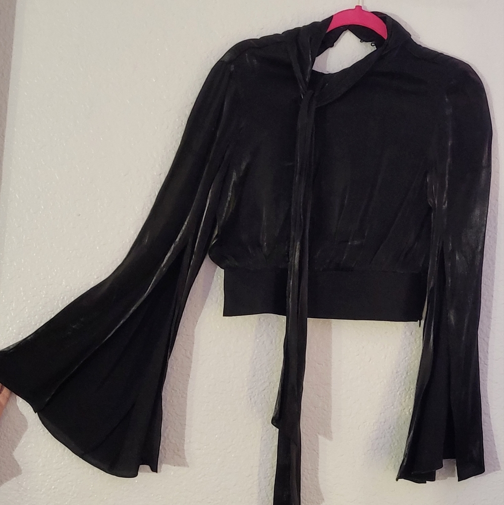 Small long sleeve elegant bluse, smooth fabric